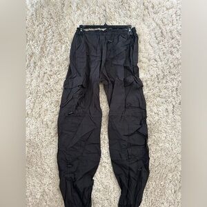 Black parachute pants size XS